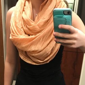 Sparkly Peach Infinity Scarf
